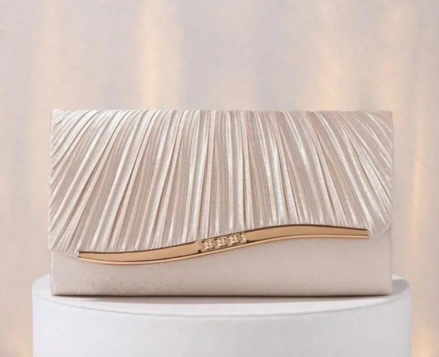Elegant Apricot evening clutch bag