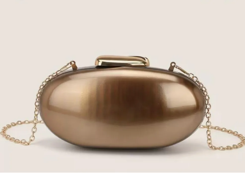 Elegant Bronze acrylic evening clutch bag